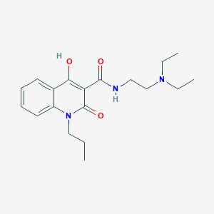 N-[2-(diethylamino)ethyl]-4-hydroxy-2-oxo-1-propyl-1,2-dihydroquinoline-3-carboxamide