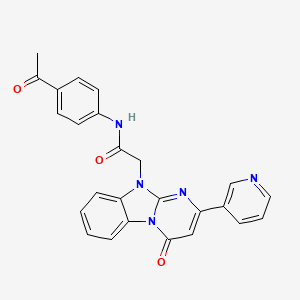 molecular formula C25H19N5O3 B14964356 N-(4-acetylphenyl)-2-[4-oxo-2-(pyridin-3-yl)pyrimido[1,2-a]benzimidazol-10(4H)-yl]acetamide 