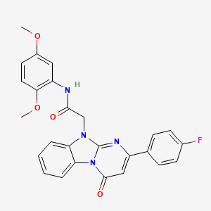 N-(2,5-dimethoxyphenyl)-2-[2-(4-fluorophenyl)-4-oxopyrimido[1,2-a]benzimidazol-10(4H)-yl]acetamide