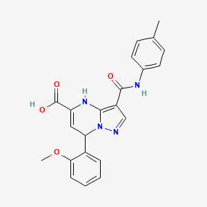 7-(2-Methoxyphenyl)-3-[(4-methylphenyl)carbamoyl]-4,7-dihydropyrazolo[1,5-a]pyrimidine-5-carboxylic acid