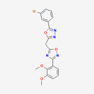 5-{[5-(3-Bromophenyl)-1,3,4-oxadiazol-2-yl]methyl}-3-(2,3-dimethoxyphenyl)-1,2,4-oxadiazole