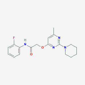 molecular formula C18H21FN4O2 B14964426 N-(2-fluorophenyl)-2-{[6-methyl-2-(piperidin-1-yl)pyrimidin-4-yl]oxy}acetamide 