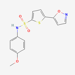 molecular formula C14H12N2O4S2 B14964452 N-(4-methoxyphenyl)-5-(1,2-oxazol-5-yl)thiophene-2-sulfonamide 