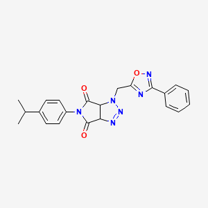 5-(4-isopropylphenyl)-1-((3-phenyl-1,2,4-oxadiazol-5-yl)methyl)-1,6a-dihydropyrrolo[3,4-d][1,2,3]triazole-4,6(3aH,5H)-dione