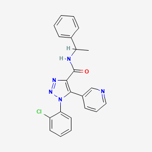 molecular formula C22H18ClN5O B14964478 1-(2-chlorophenyl)-N-(1-phenylethyl)-5-(pyridin-3-yl)-1H-1,2,3-triazole-4-carboxamide 