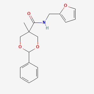 N-(furan-2-ylmethyl)-5-methyl-2-phenyl-1,3-dioxane-5-carboxamide