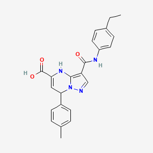 3-[(4-Ethylphenyl)carbamoyl]-7-(4-methylphenyl)-4,7-dihydropyrazolo[1,5-a]pyrimidine-5-carboxylic acid