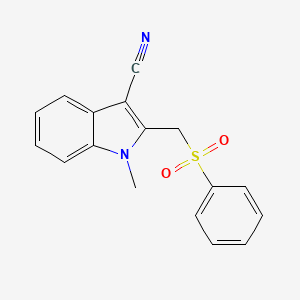 1H-Indole-3-carbonitrile, 2-benzenesulfonylmethyl-1-methyl-