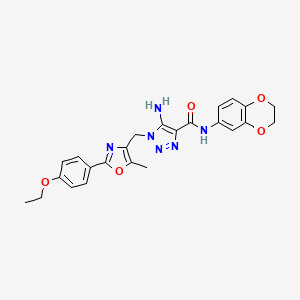 5-amino-N-(2,3-dihydro-1,4-benzodioxin-6-yl)-1-{[2-(4-ethoxyphenyl)-5-methyl-1,3-oxazol-4-yl]methyl}-1H-1,2,3-triazole-4-carboxamide