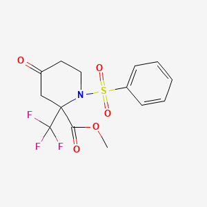 Methyl 4-oxo-1-(phenylsulfonyl)-2-(trifluoromethyl)piperidine-2-carboxylate