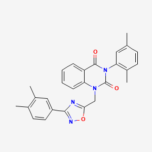 3-(2,5-dimethylphenyl)-1-((3-(3,4-dimethylphenyl)-1,2,4-oxadiazol-5-yl)methyl)quinazoline-2,4(1H,3H)-dione