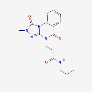 molecular formula C17H21N5O3 B14964511 N-isobutyl-3-(2-methyl-1,5-dioxo-1,2-dihydro-[1,2,4]triazolo[4,3-a]quinazolin-4(5H)-yl)propanamide 