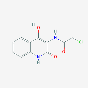 2-chloro-N-(4-hydroxy-2-oxo-1,2-dihydroquinolin-3-yl)acetamide