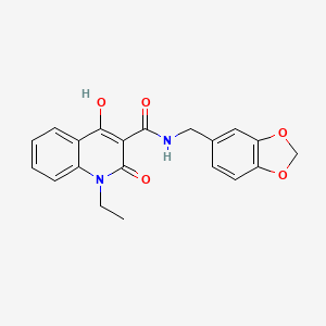 N-(1,3-benzodioxol-5-ylmethyl)-1-ethyl-4-hydroxy-2-oxo-1,2-dihydroquinoline-3-carboxamide