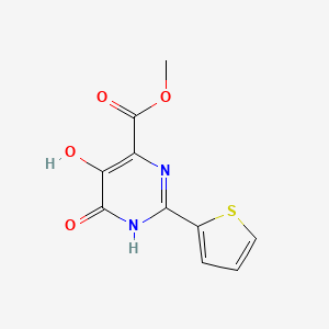 5,6-Dihydroxy-2-thiophen-2-yl-pyrimidine-4-carboxylic acid methyl ester