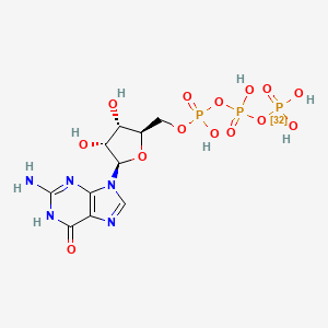 [[(2R,3S,4R,5R)-5-(2-amino-6-oxo-3H-purin-9-yl)-3,4-dihydroxyoxolan-2-yl]methoxy-hydroxyphosphoryl] dihydroxyphosphoryl hydrogen phosphate