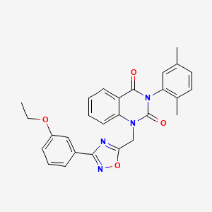 3-(2,5-dimethylphenyl)-1-((3-(3-ethoxyphenyl)-1,2,4-oxadiazol-5-yl)methyl)quinazoline-2,4(1H,3H)-dione