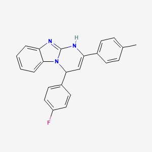 molecular formula C23H18FN3 B14964651 4-(4-Fluorophenyl)-2-(4-methylphenyl)-1,4-dihydropyrimido[1,2-a]benzimidazole 