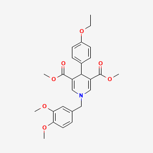 molecular formula C26H29NO7 B14964695 Dimethyl 1-(3,4-dimethoxybenzyl)-4-(4-ethoxyphenyl)-1,4-dihydropyridine-3,5-dicarboxylate 