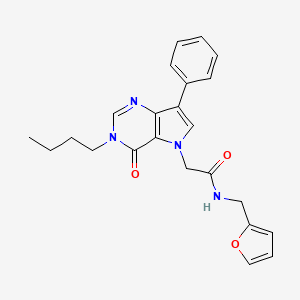 2-(3-butyl-4-oxo-7-phenyl-3,4-dihydro-5H-pyrrolo[3,2-d]pyrimidin-5-yl)-N-(furan-2-ylmethyl)acetamide