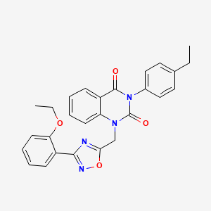 1-((3-(2-ethoxyphenyl)-1,2,4-oxadiazol-5-yl)methyl)-3-(4-ethylphenyl)quinazoline-2,4(1H,3H)-dione