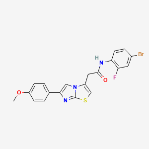 N-(4-bromo-2-fluorophenyl)-2-[6-(4-methoxyphenyl)imidazo[2,1-b][1,3]thiazol-3-yl]acetamide