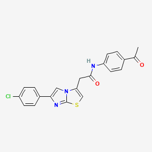 N-(4-acetylphenyl)-2-[6-(4-chlorophenyl)imidazo[2,1-b][1,3]thiazol-3-yl]acetamide