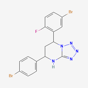 molecular formula C16H12Br2FN5 B14964763 7-(5-Bromo-2-fluorophenyl)-5-(4-bromophenyl)-4,5,6,7-tetrahydrotetrazolo[1,5-a]pyrimidine 