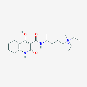 N,N-diethyl-4-{[(4-hydroxy-2-oxo-1,2,5,6,7,8-hexahydroquinolin-3-yl)carbonyl]amino}-N-methylpentan-1-aminium