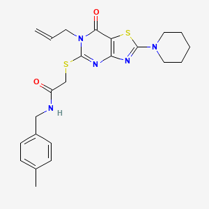 N-(4-methylbenzyl)-2-{[7-oxo-2-(piperidin-1-yl)-6-(prop-2-en-1-yl)-6,7-dihydro[1,3]thiazolo[4,5-d]pyrimidin-5-yl]sulfanyl}acetamide