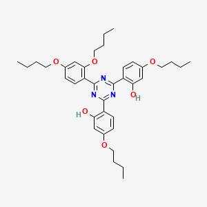 molecular formula C37H47N3O6 B1496478 Phenol, 2,2'-[6-(2,4-dibutoxyphenyl)-1,3,5-triazine-2,4-diyl]bis[5-butoxy- CAS No. 208343-47-9