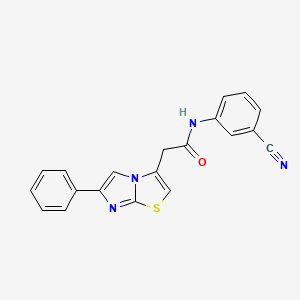 N-(3-Cyanophenyl)-2-{6-phenylimidazo[2,1-B][1,3]thiazol-3-YL}acetamide