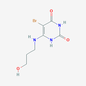 5-bromo-6-[(3-hydroxypropyl)amino]pyrimidine-2,4(1H,3H)-dione