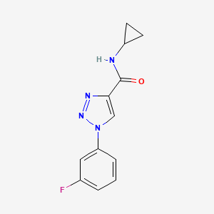 N-cyclopropyl-1-(3-fluorophenyl)-1H-1,2,3-triazole-4-carboxamide