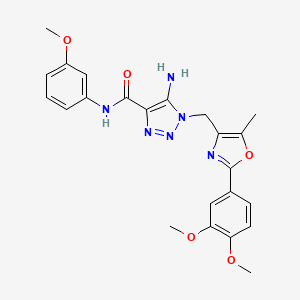 molecular formula C23H24N6O5 B14964803 5-amino-1-{[2-(3,4-dimethoxyphenyl)-5-methyl-1,3-oxazol-4-yl]methyl}-N-(3-methoxyphenyl)-1H-1,2,3-triazole-4-carboxamide 