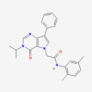 N-(2,5-dimethylphenyl)-2-[4-oxo-7-phenyl-3-(propan-2-yl)-3,4-dihydro-5H-pyrrolo[3,2-d]pyrimidin-5-yl]acetamide