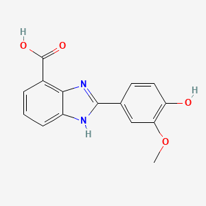 molecular formula C15H12N2O4 B1496485 2-(4-羟基-3-甲氧基苯基)-1H-1,3-苯并二唑-4-羧酸 CAS No. 313278-98-7