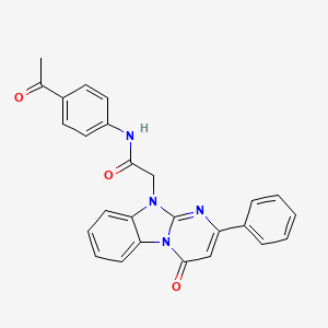 N-(4-acetylphenyl)-2-(4-oxo-2-phenylpyrimido[1,2-a]benzimidazol-10(4H)-yl)acetamide