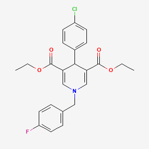 Diethyl 4-(4-chlorophenyl)-1-(4-fluorobenzyl)-1,4-dihydropyridine-3,5-dicarboxylate