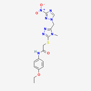 N-(4-ethoxyphenyl)-2-({4-methyl-5-[(3-nitro-1H-1,2,4-triazol-1-yl)methyl]-4H-1,2,4-triazol-3-yl}sulfanyl)acetamide