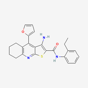 3-amino-N-(2-ethylphenyl)-4-(furan-2-yl)-5,6,7,8-tetrahydrothieno[2,3-b]quinoline-2-carboxamide