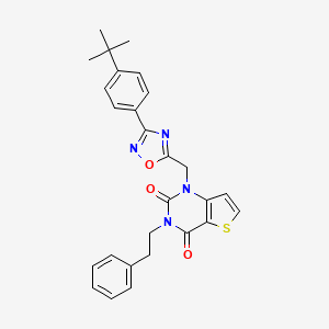 1-((3-(4-(tert-butyl)phenyl)-1,2,4-oxadiazol-5-yl)methyl)-3-phenethylthieno[3,2-d]pyrimidine-2,4(1H,3H)-dione