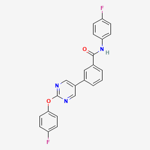 molecular formula C23H15F2N3O2 B14964934 3-[2-(4-fluorophenoxy)pyrimidin-5-yl]-N-(4-fluorophenyl)benzamide 