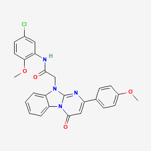 N-(5-chloro-2-methoxyphenyl)-2-[2-(4-methoxyphenyl)-4-oxopyrimido[1,2-a]benzimidazol-10(4H)-yl]acetamide