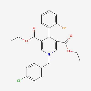 molecular formula C24H23BrClNO4 B14964944 Diethyl 4-(2-bromophenyl)-1-(4-chlorobenzyl)-1,4-dihydropyridine-3,5-dicarboxylate 