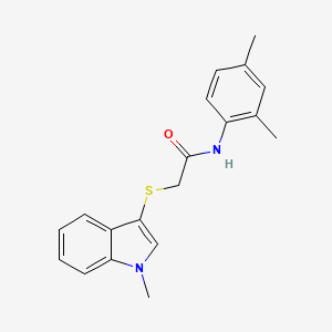 molecular formula C19H20N2OS B14964946 N-(2,4-dimethylphenyl)-2-[(1-methyl-1H-indol-3-yl)thio]acetamide CAS No. 450348-86-4