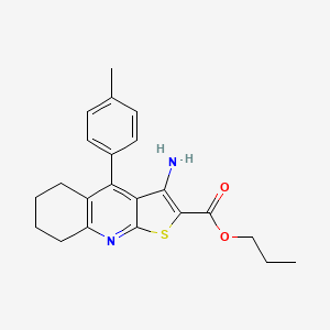 Propyl 3-amino-4-(4-methylphenyl)-5,6,7,8-tetrahydrothieno[2,3-b]quinoline-2-carboxylate