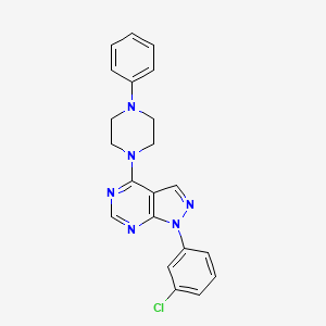 1-(3-chlorophenyl)-4-(4-phenylpiperazin-1-yl)-1H-pyrazolo[3,4-d]pyrimidine