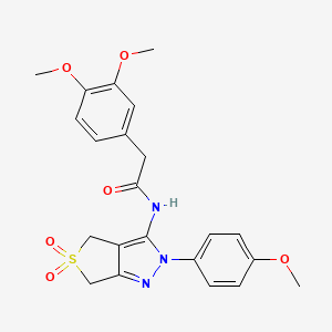 2-(3,4-dimethoxyphenyl)-N-(2-(4-methoxyphenyl)-5,5-dioxido-4,6-dihydro-2H-thieno[3,4-c]pyrazol-3-yl)acetamide