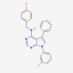 molecular formula C26H21FN4 B14965009 N-(4-fluorobenzyl)-7-(3-methylphenyl)-5-phenyl-7H-pyrrolo[2,3-d]pyrimidin-4-amine 